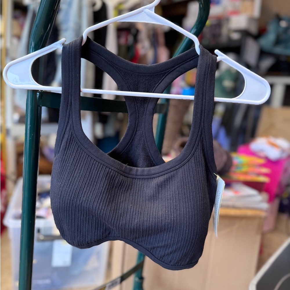 All in Motion Charcoal Ribbed Sports Bra